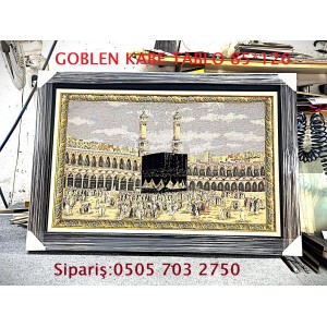 Siyah Çerçeveli Goblen Kabe Tablo (85*126)